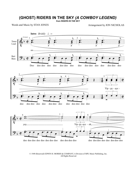 (ghost) Riders In The Sky (a Cowboy Legend) (arr. Jon Nicholas)