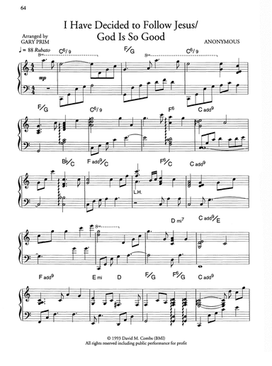 I Have Decided to Follow Jesus / God Is So Good (arr. Gary Prim)