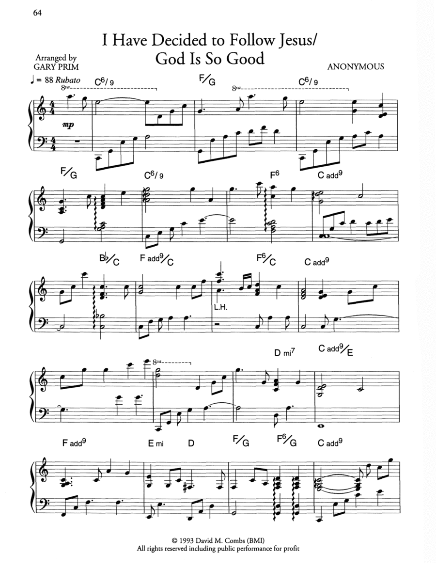 I Have Decided to Follow Jesus / God Is So Good (arr. Gary Prim)