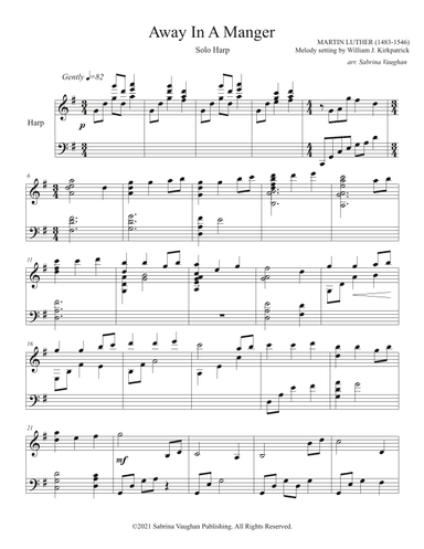 Away In A Manger - Solo Harp (arr. Sabrina Vaughan)
