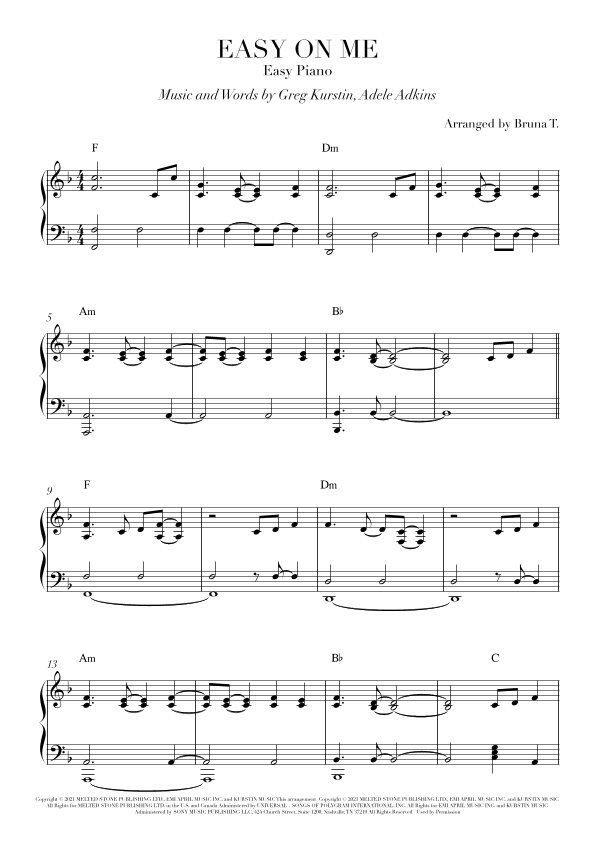 Easy On Me (arr. Bruna T.)