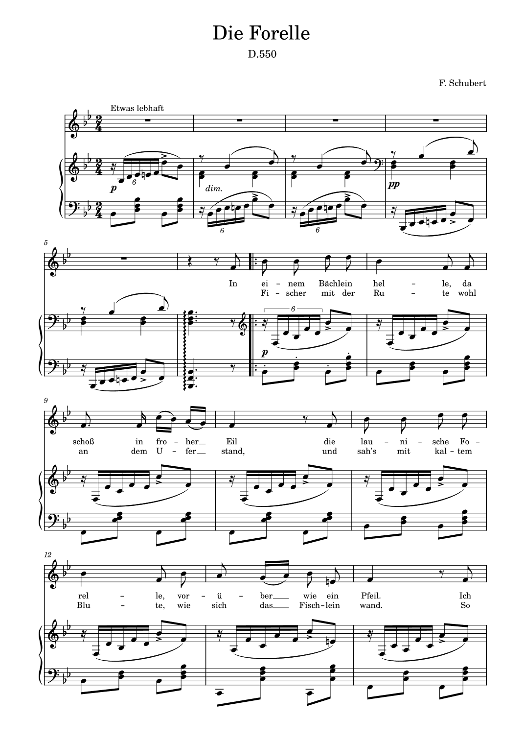 Die forelle, D.550 (arr. HeathKim)