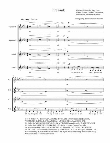 Firework (arr. Randi Grundahl Rexroth)