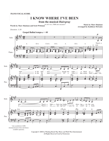 I Know Where I've Been (arr. Kathleen McGuire)