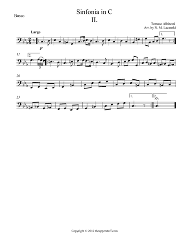 Sinfonia in C Movement II (arr. Nick Lacanski)