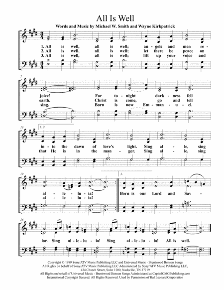 All Is Well (arr. David Bruce Murray)