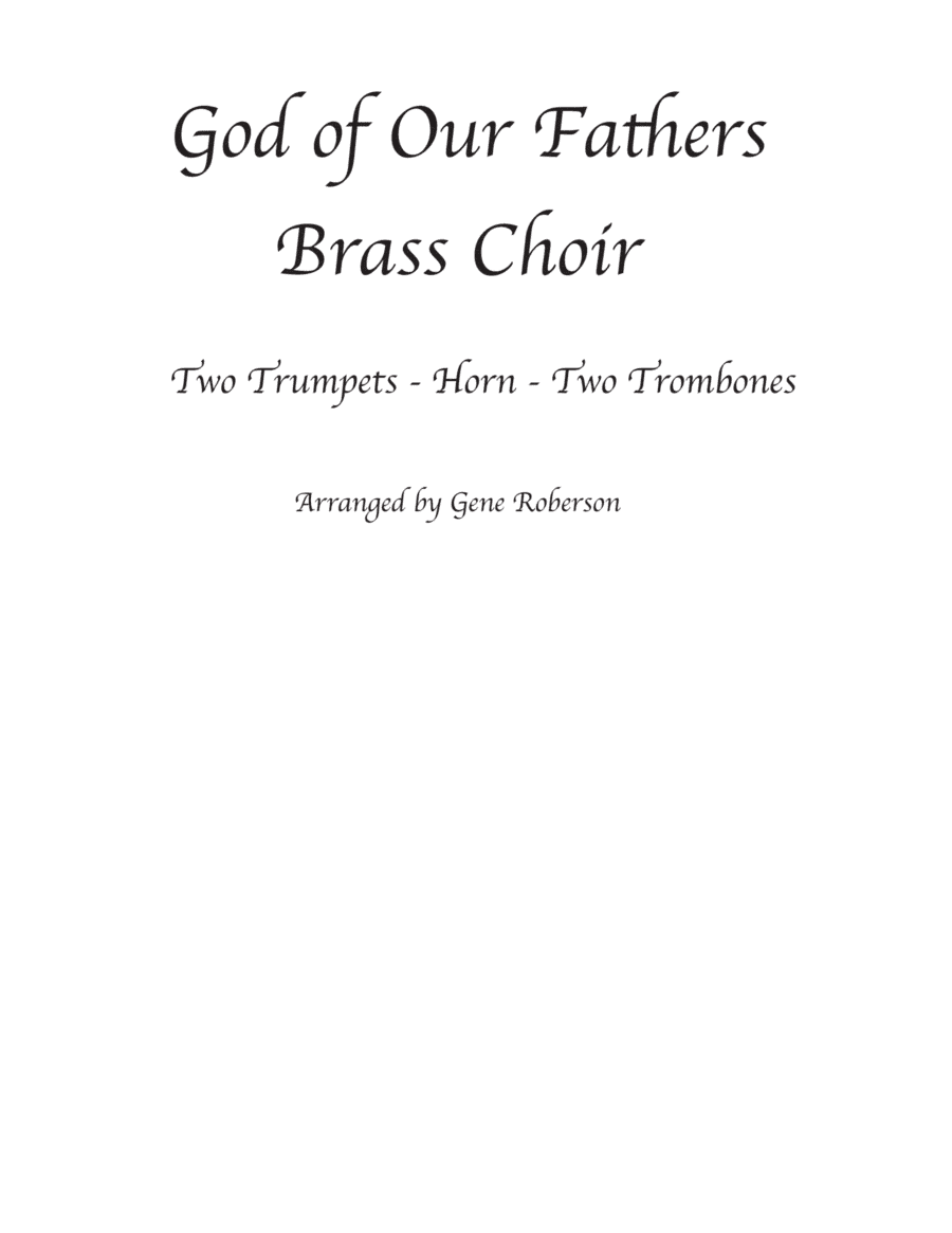 God of Our Fathers Brass Quintet (arr. Gene Roberson)
