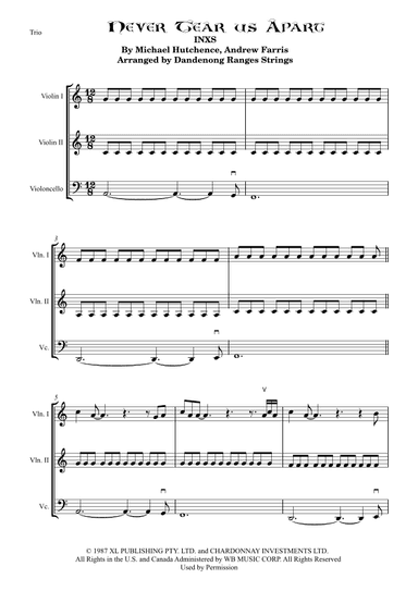 Never Tear Us Apart (arr. Dandenong Ranges Strings)