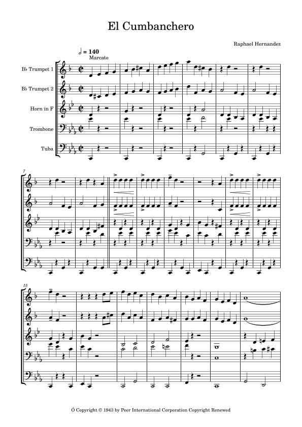 El Cumbanchero (arr. Ted Bogsrud)