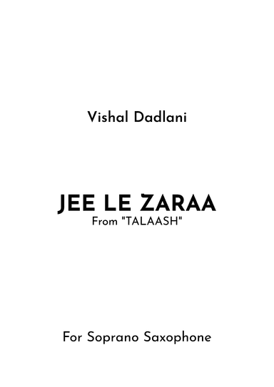 Jee Le Zaraa (arr. Jireh J.)