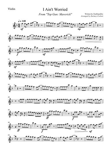 I Ain't Worried (arr. Zachary Corbett)