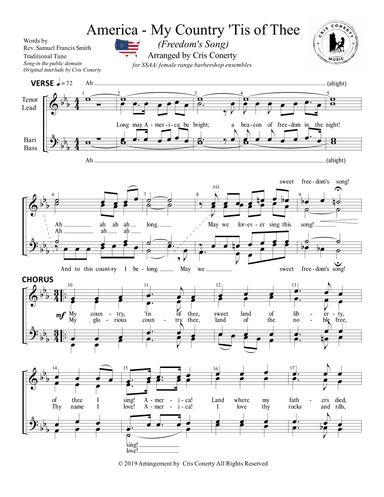 America – My Country ‘Tis Of Thee (Freedom’s Song) (arr. Cris Conerty)