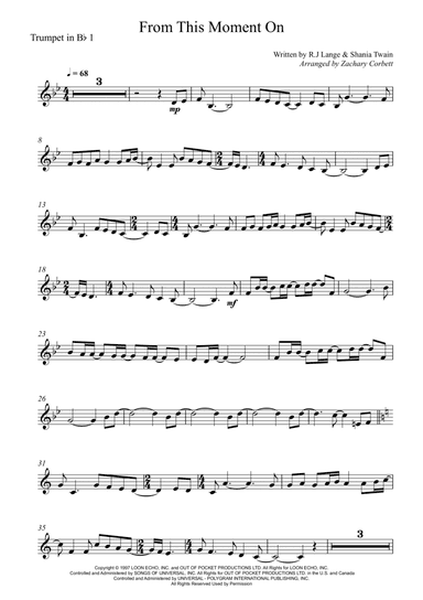 From This Moment On (arr. Zachary Corbett)