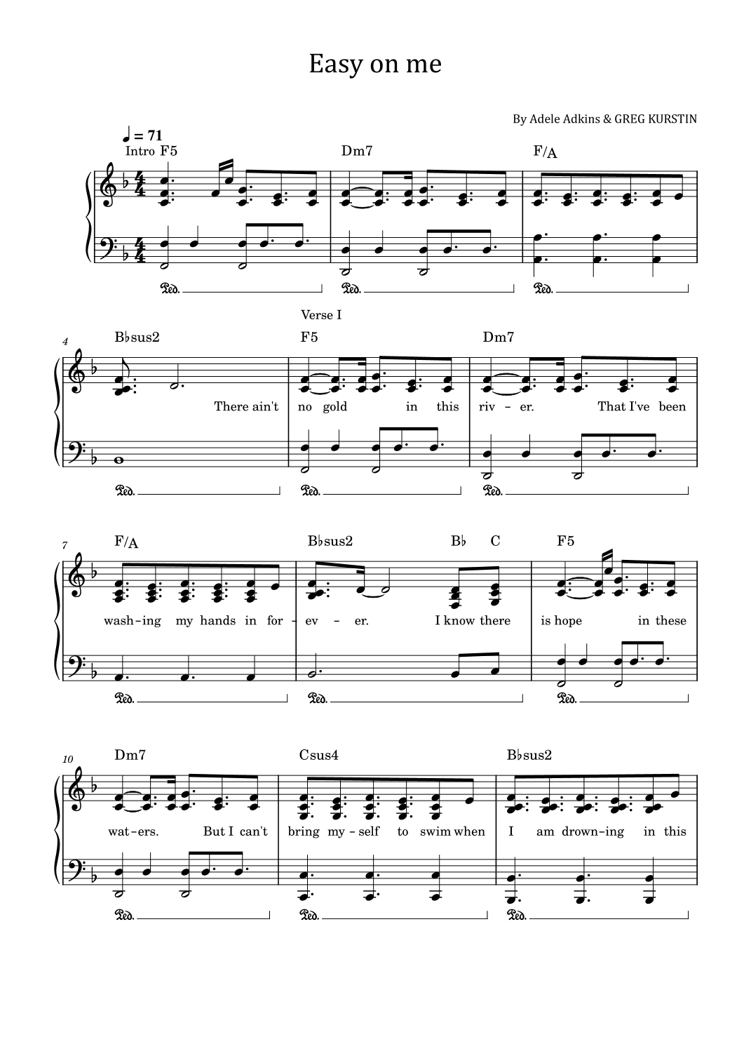 Easy On Me (arr. poon)