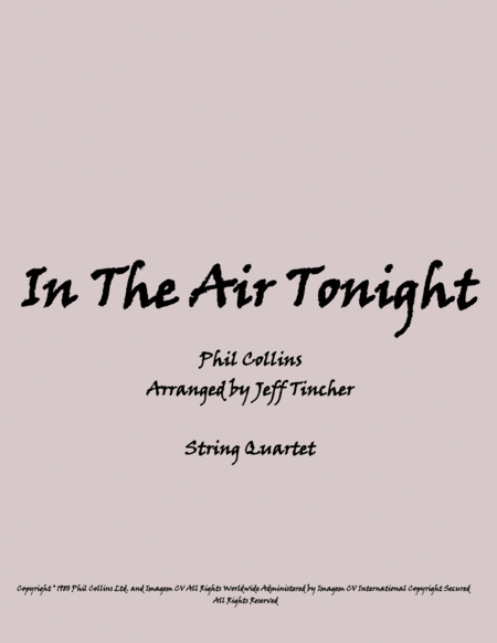 In The Air Tonight (arr. Jeff Tincher)
