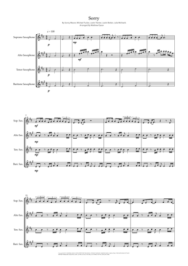Sorry (arr. Matthew pyeon)