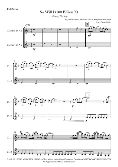 So Will I (100 Billion X) (arr. Fabio Britto)