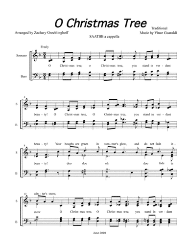 O Christmas Tree (arr. Vince Guaraldi, Arranged for Choir by Zachary Groeblinghoff)
