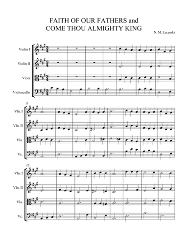 Faith Of Our Fathers and Come Thou Almighty King (arr. theupperstaff.com)