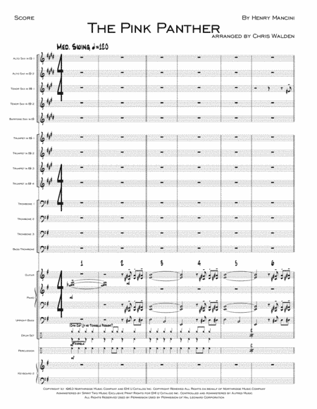 The Pink Panther from THE PINK PANTHER (arr. Chris Walden)