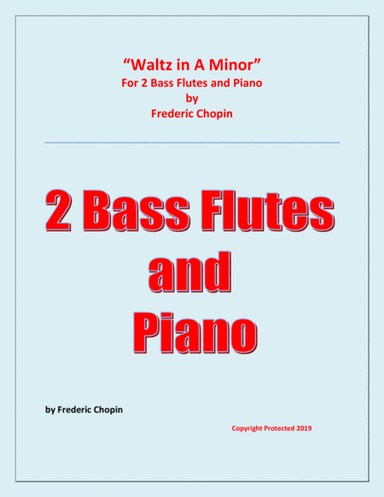 Waltz in A Minor - 2 Bass Flutes and Piano - Chamber music (arr. Raymond Fenech)