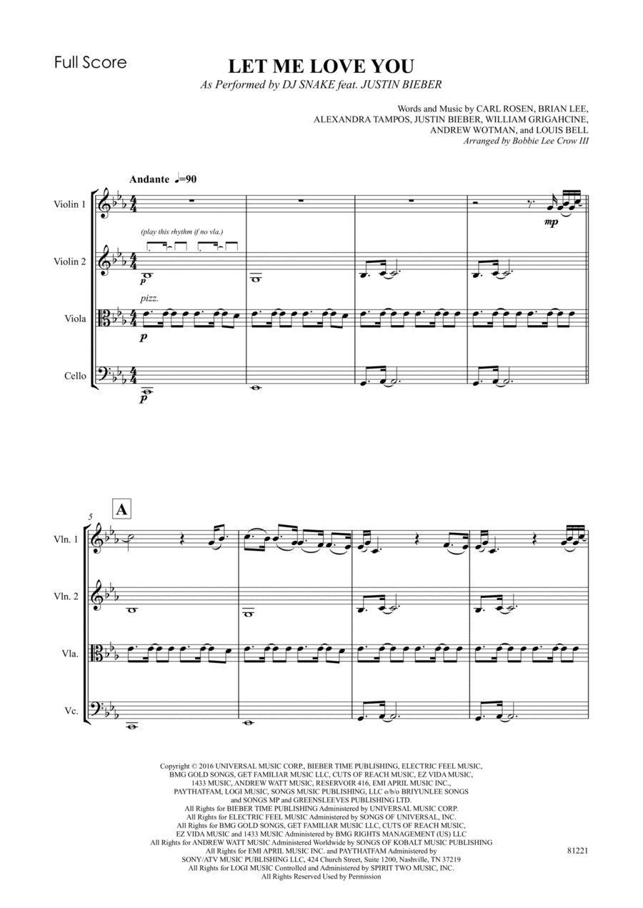Let Me Love You (arr. BLC3Music Services LLC)
