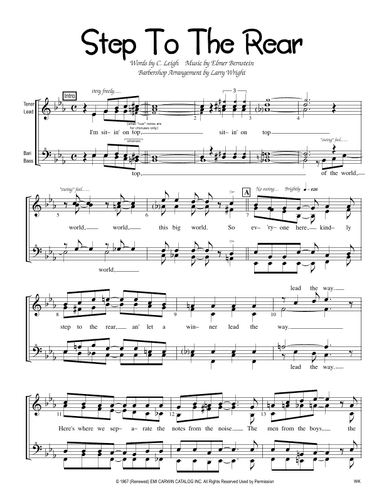 Step To The Rear (arr. Larry Wright)