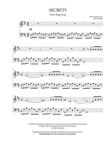 Secrets (arr. Jared Johnson)