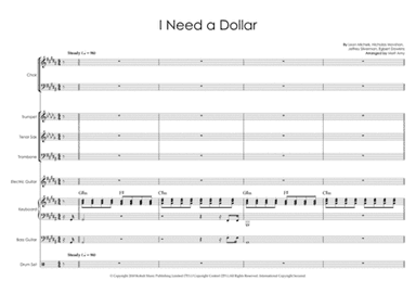 I Need A Dollar (arr. Matt Amy)
