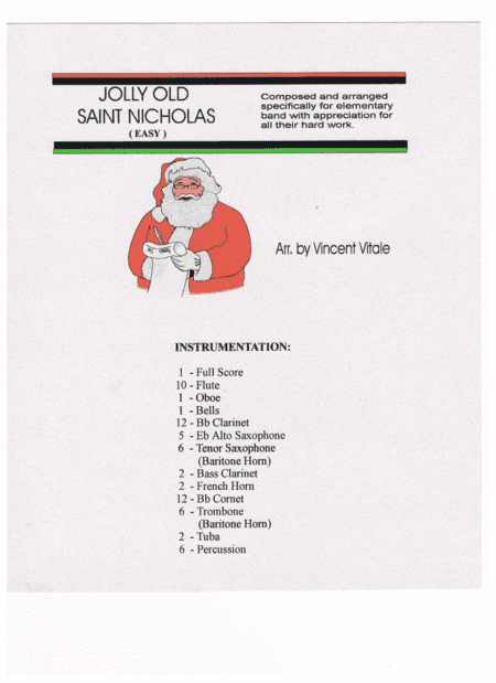 JOLLY OLD SAINT NICHOLAS (arr. Vincent Vitale)