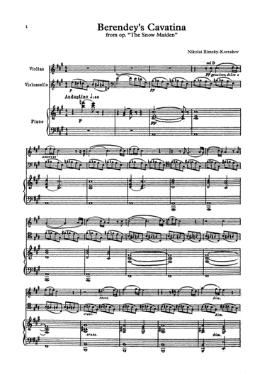 Berendeys Cavatina (arr. Unknown)