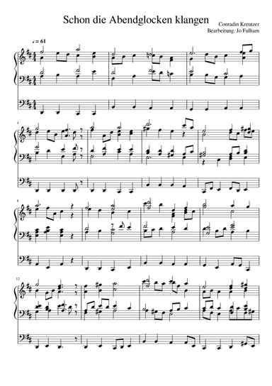 Schon die Abendglocken klangen (arr. Jo Fulham)