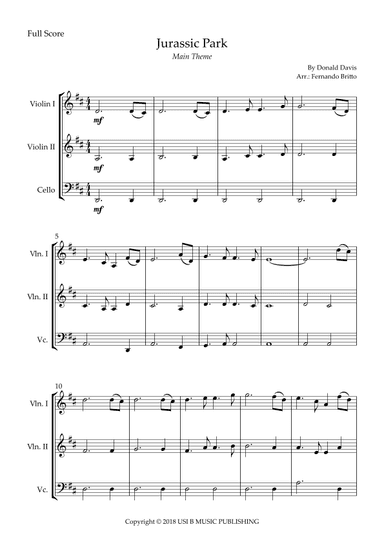 Jurassic Park Iii (arr. Fernando Britto)