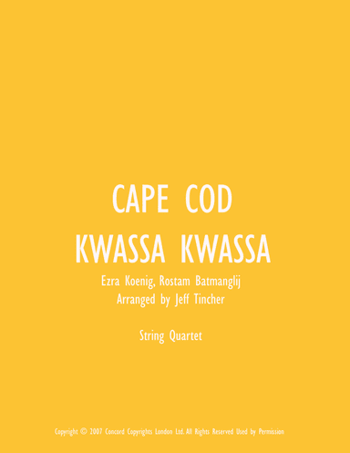 Cape Cod Kwassa Kwassa (arr. Jeff Tincher)