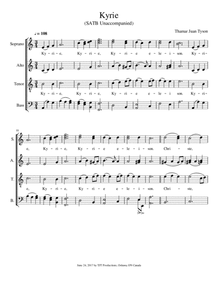 Kyrie for Balanced Voices