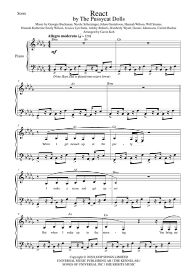 React (arr. Gavin Koh)