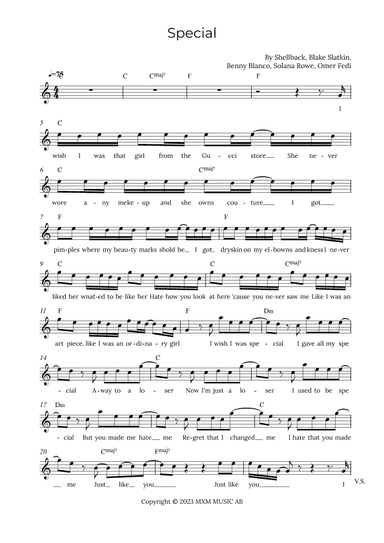 Special (arr. Alex Nunes Rodrigues)