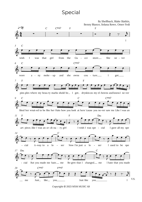 Special (arr. Alex Nunes Rodrigues)