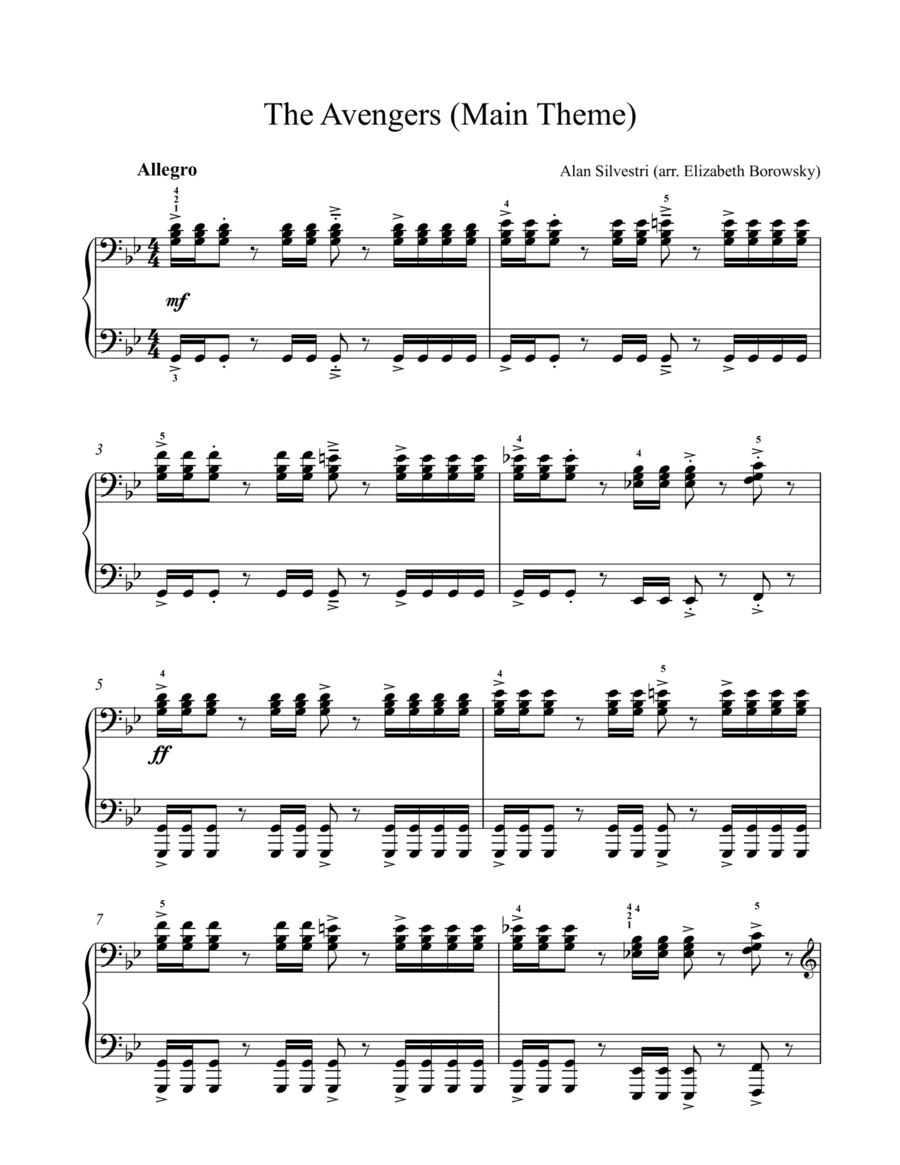 Avenger Theme (arr. Elizabeth Borowsky)