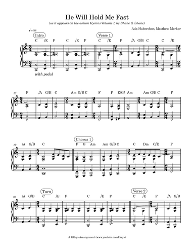 He Will Hold Me Fast (arr. Trevor Hewer)