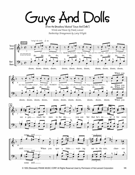 Guys And Dolls (arr. Larry Wright)