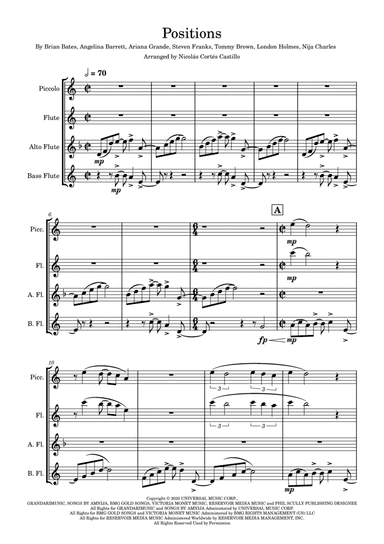 Positions (arr. Nicolás Cortés Castillo)