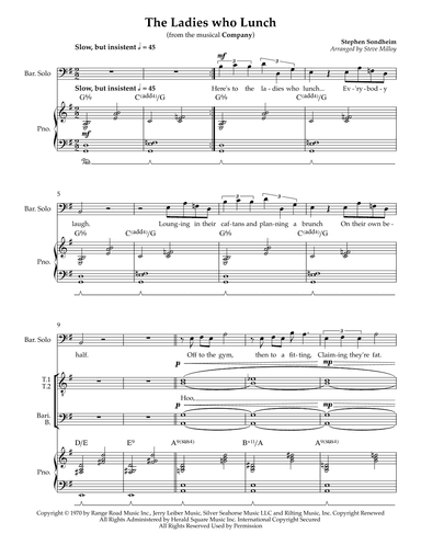 The Ladies Who Lunch (arr. Steve Milloy)