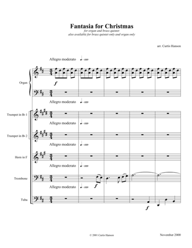 Fantasia for Christmas (brass & organ) (arr. Curtis Hanson)