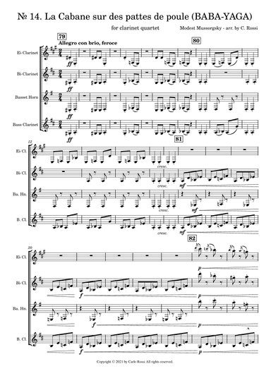 Pictures at an Exibition - La Cabane sur des pattes de poule (BABA-YAGA) (arr. Carlo Rossi)