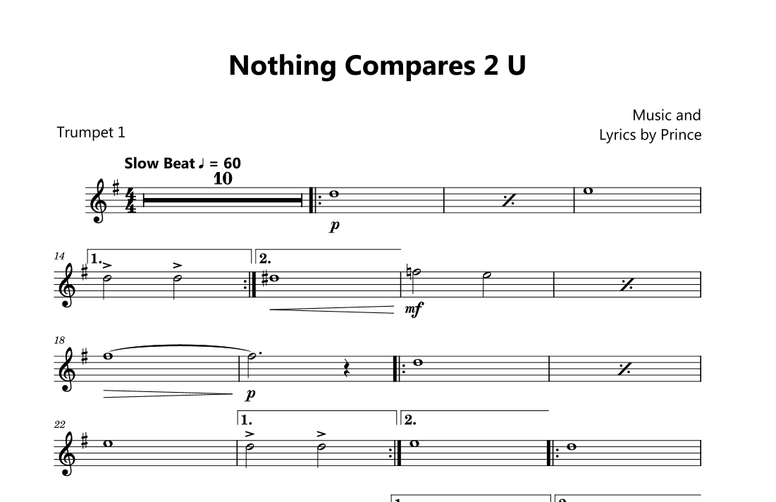 Nothing Compares 2 U (arr. David Lartey)