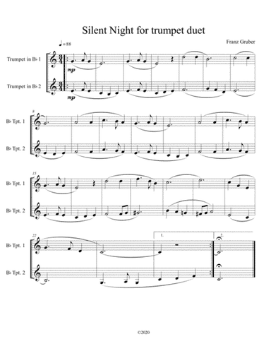 Silent Night (trumpet duet) (arr. B C Dockery)