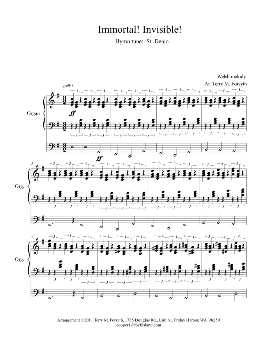 "Immortal! Invisible!", as French toccata (arr. Terry M. Forsyth)
