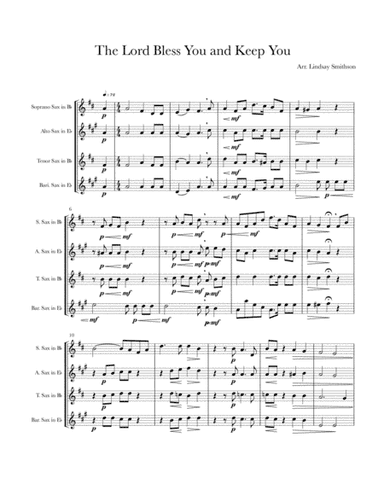 The Lord Bless You And Keep You (arr. Lindsay Smithson)