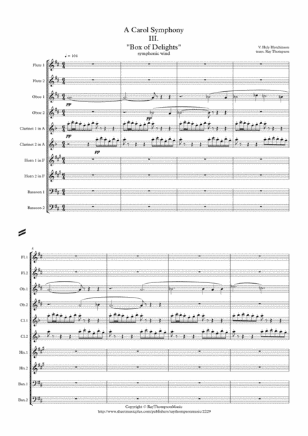 Hely-Hutchinson: A Carol Symphony Mvt.III "Box of Delights" - symphonic wind (arr. Ray Thompson)